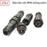  Đầu hàn jack nối Cáp điện Dây loa 3pin chống nước IP67 M16 ZSJ 