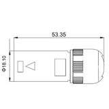  Giắc cắm đầu chụp mạng RJ45 vỏ nhôm chống nước IP67 Gorizon GZ802M-CR/CR 