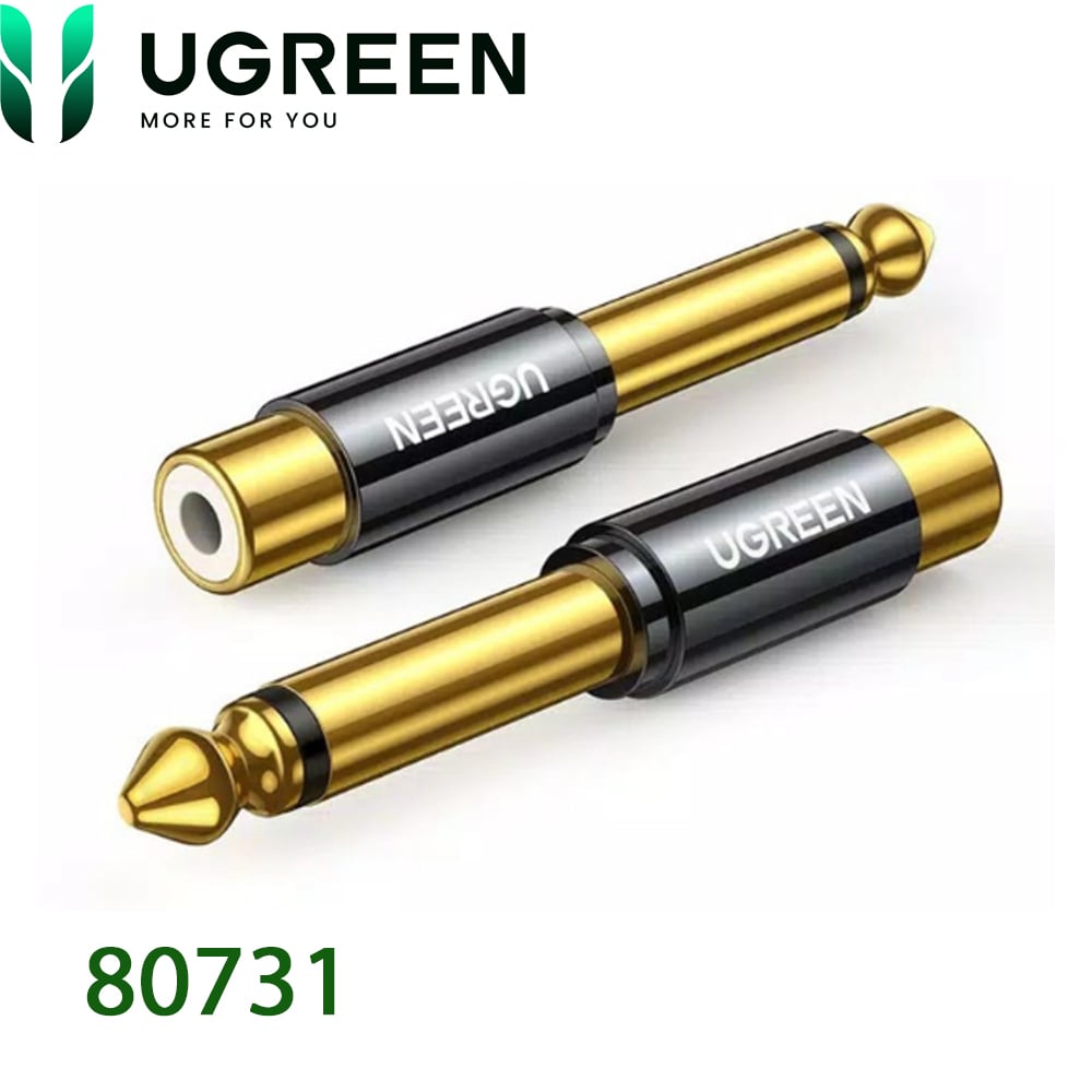 Đầu chuyển đổi âm thanh 6.5 mono đực sang AV RCA cái Ugreen 80731