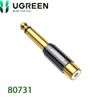 Đầu chuyển đổi âm thanh 6.5 mono đực sang AV RCA cái Ugreen 80731