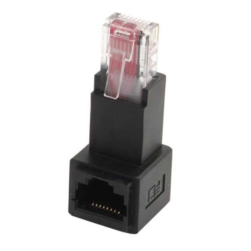  Đầu đổi RJ45 đực ra RJ45 cái bẻ góc - Đầu nối mạng bẻ góc 1 đầu đực 1 đầu cái 