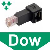  Đầu đổi RJ45 đực ra RJ45 cái bẻ góc - Đầu nối mạng bẻ góc 1 đầu đực 1 đầu cái 