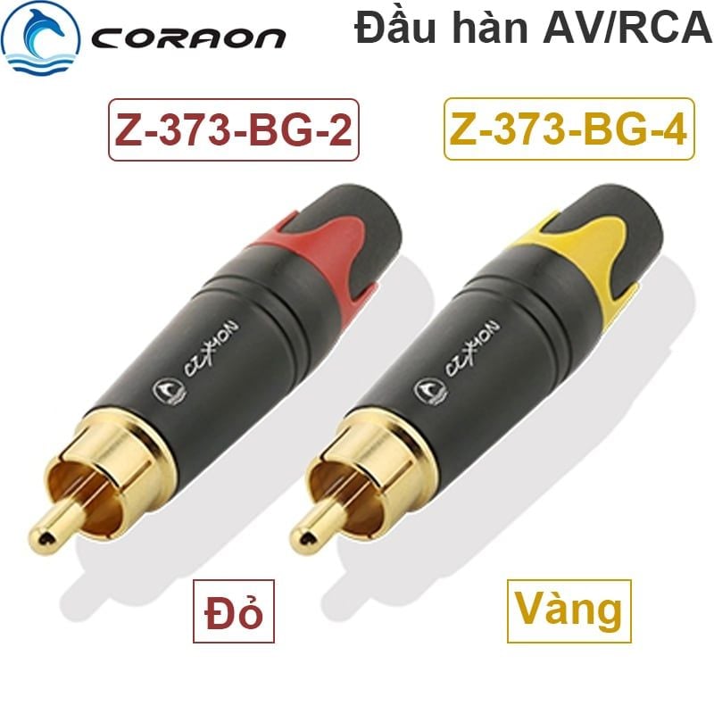 Đầu hàn jack cắm AV/RCA cho thiết bị âm thanh mạ vàng 24K Coraon Z-373-BG (1 chiếc)