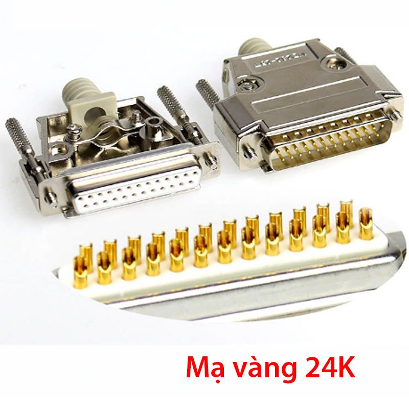  Đầu hàn vỏ ốp DB25 Male | Đầu hàn vỏ ốp DB25 Female (1 chiếc) 