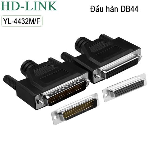 Đầu hàn COM DB44 HD-Link YL-4432M/F vỏ ốp nhựa dẻo