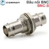 Đầu cắm nối BNC SDI 2 đầu cái female kèm đai ốc cố định Coraon BNC-S