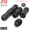 Đầu nối dây điện chống nước 2,3,4,5 lõi chuẩn IP68 chính hãng ZSJ M12 chân hàn