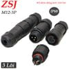 Đầu nối dây điện chống nước 2,3,4,5 lõi chuẩn IP68 chính hãng ZSJ M12 chân hàn