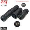 Đầu nối dây điện chống nước 2,3,4,5 lõi chuẩn IP68 chính hãng ZSJ M12 chân hàn