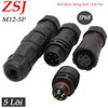 Đầu nối dây điện chống nước 2,3,4,5 lõi chuẩn IP68 chính hãng ZSJ M12 chân hàn