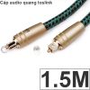 Cáp âm thanh quang toslink 5.1 Hi-End đầu mạ vàng cao cấp Liton 1 mét 1.5 mét