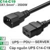 Cáp nguồn C14 C19 - Cáp nguồn UPS - DPU C19 C14 3x1.5mm 10A-250V 1 mét 1.8 mét 3 mét