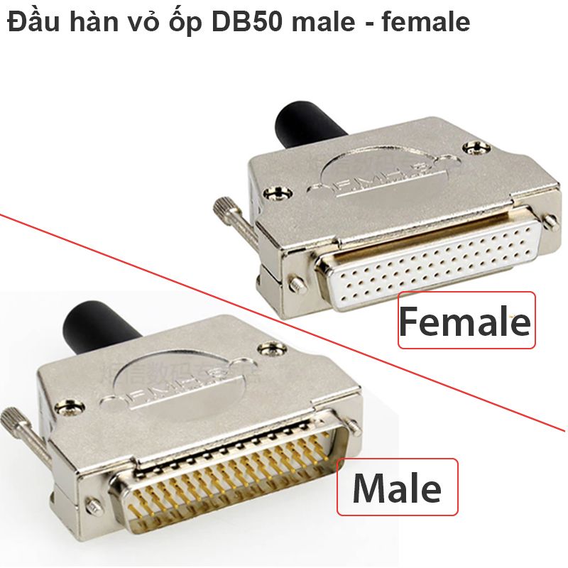 Đầu hàn vỏ ốp DB50 Male - Đầu hàn DB50 Female (1 chiếc)