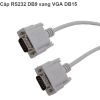 Cáp com DB9 dương ra DB15 15Pin dương 1.5 mét