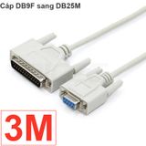  Cáp COM DB9 cái sang DB25 đực 1.5M 3M 5M 10M 15M 20M 