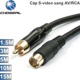  Cáp S-video ra AV RCA 1.5M  3M 5M 10M 15M Choseal 