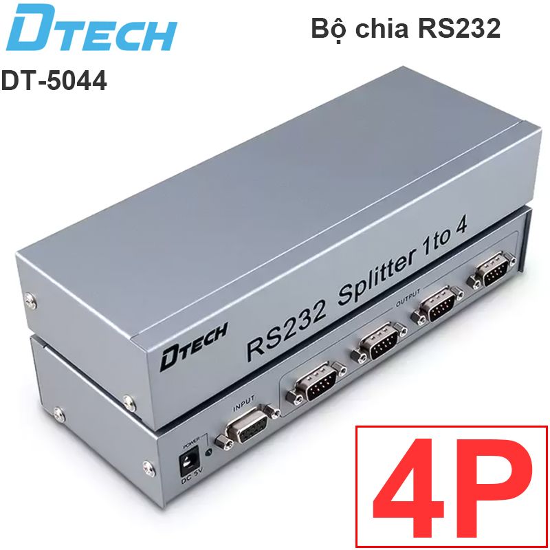  Bộ chia cổng RS232 1 ra 4  DTECH DT-5044 