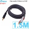 Cáp Audio 3.5mm to 2 RCA - Dây âm thanh 1 đầu 3,5mm ra 2 đầu AV hoa sen DTECH 1.5M 3M 5M 10M