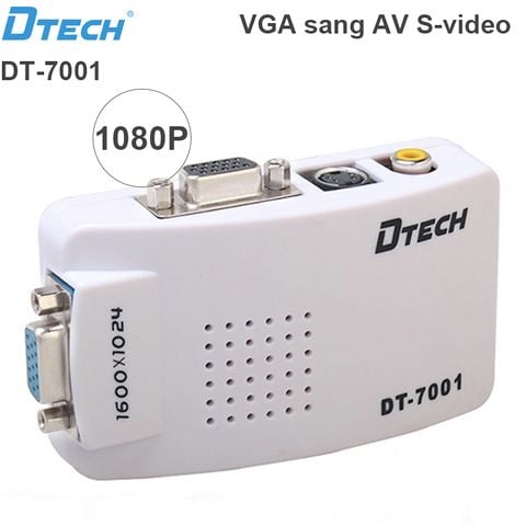 Bộ chuyển đổi VGA sang S-video và AV Dtech DT-7001