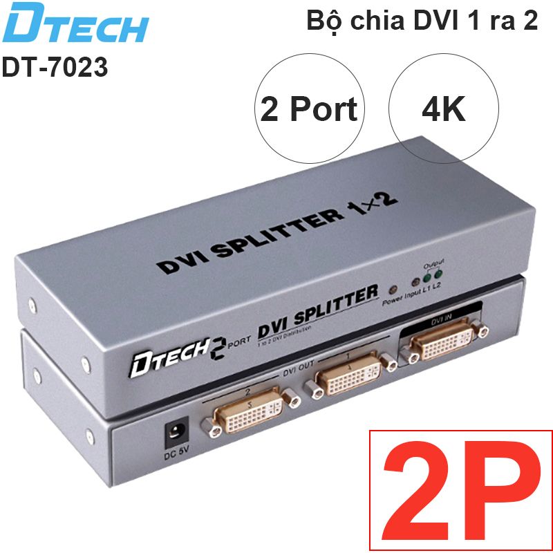  Bộ chia màn hình DVI splitter 1 ra 8 1080P DTECH DT-7025 