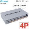 Bộ chia màn hình DVI splitter 1 ra 4 4K DTECH DT-7024