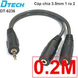  Cáp chia audio 3.5mm 1 ra 2 10 mét DTECH DT-6228 (hàng thanh lý) 