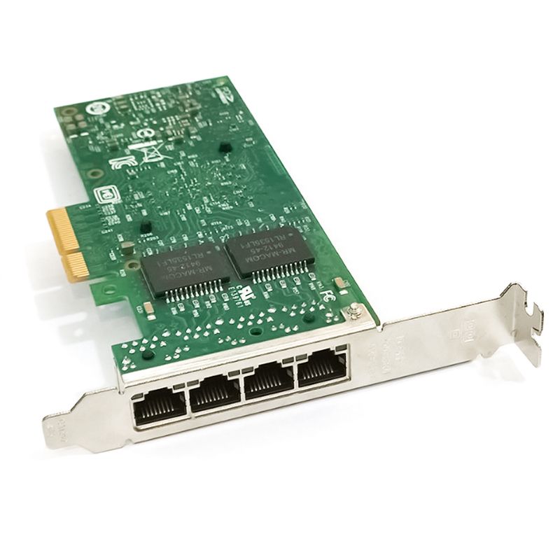  Cạc mạng server LAN gigabit Card PCI-E 4X ra 4 cổng mạng LAN RJ45 1GB Intel I350-T4 