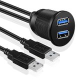  Cáp nối dài USB 3.0 1 mét lắp bảng điều khiển 2 cổng - USB 3.0 Flush Mount Cable Dual port 