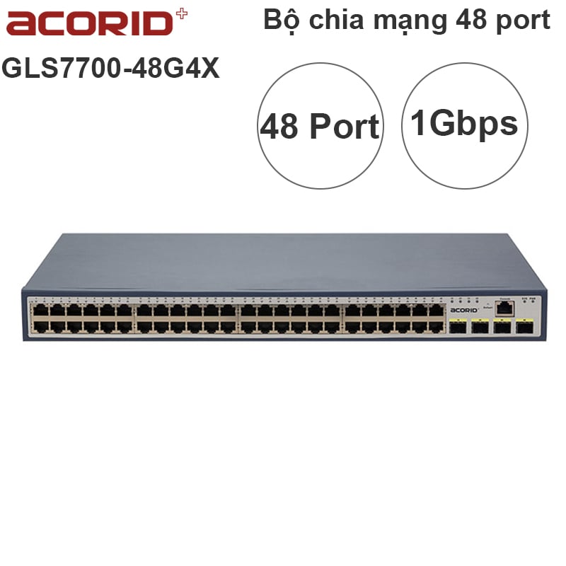 Switch managed ethernet 48 port RJ45 gigabit 4 port SFP slots uplink Acorid GLS7700-48G4X