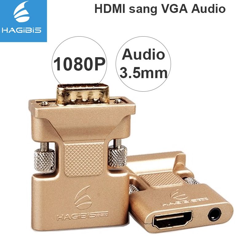 HDMI to VGA Hagibis Đầu chuyển đổi HDMI sang VGA audio
