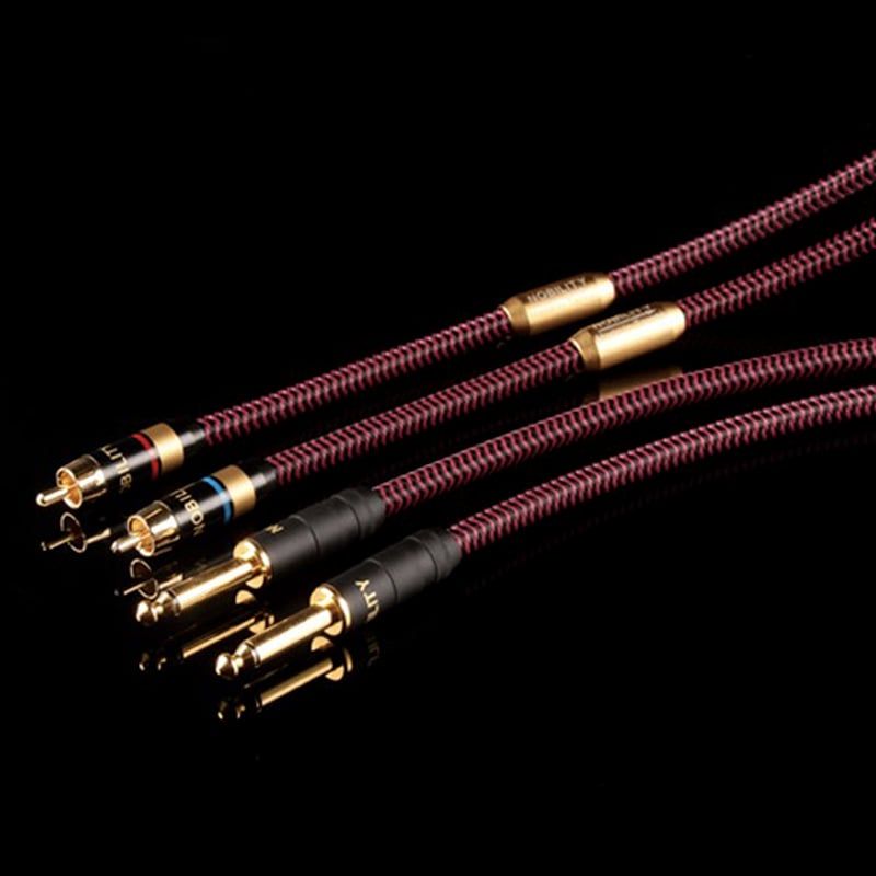  Cáp audio 6.35mm ra RCA đồng 6N OCC Nobility Hawk H-180RD 1 mét 2 sợi 