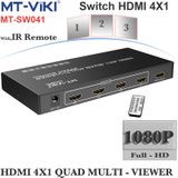  Bộ gộp HDMI 4 đầu vào hiển thị trên cùng 1 màn hình - HDMI switch 4X1 quad multi Viewer MT-VIKI MT-SW041 