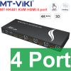 HDMI KVM 4 cổng - KVM HDMI 4 port V2.0 4K60Hz MT-VIKI MT-HK401