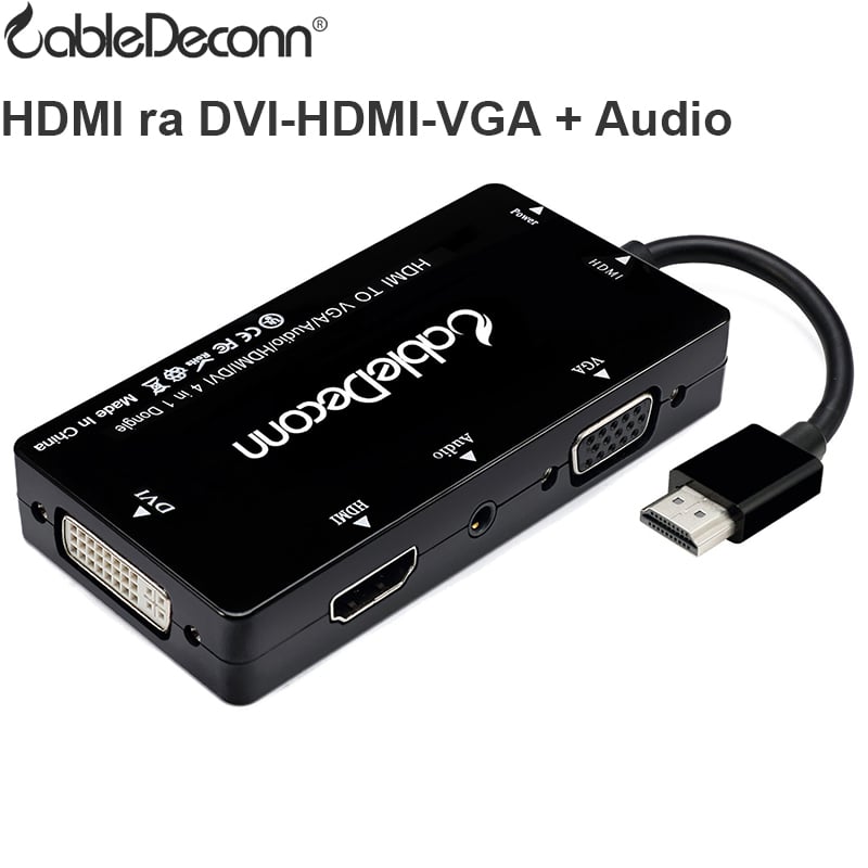 HDMI ra HDMI DVI VGA audio 3.5mm converter 25Cm CableDeconn