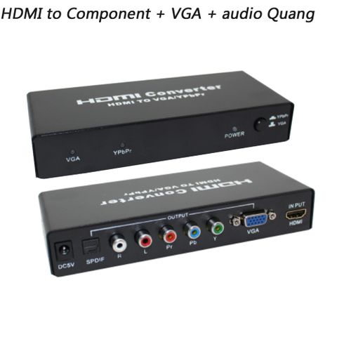 Bộ chuyển đổi HDMI ra Component + VGA + audio