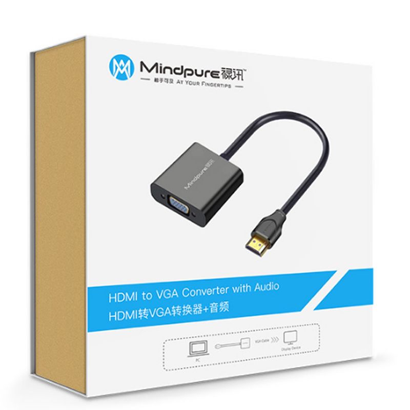  HDMI sang VGA Adapter 25Cm full HD 1080P Mindpure LX10212 