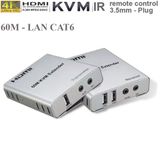  Bộ khuếch đại mở rộng HDMI 4K+ USB qua dây cáp mạng 60 mét -  4K HDMI KVM 60M Extender -  Bộ kéo dài HDMI USB qua dây mạng 60 mét 