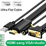  Dây cáp chuyển HDMI sang VGA + Audio 2 Mét 3 Mét 5 Mét Full HD 1080P 