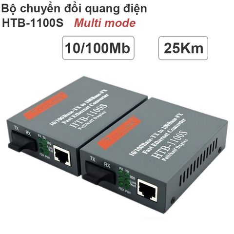 Bộ chuyển đổi quang điện ra mạng LAN 25Km 100Mbps NetLink HTB-1100S