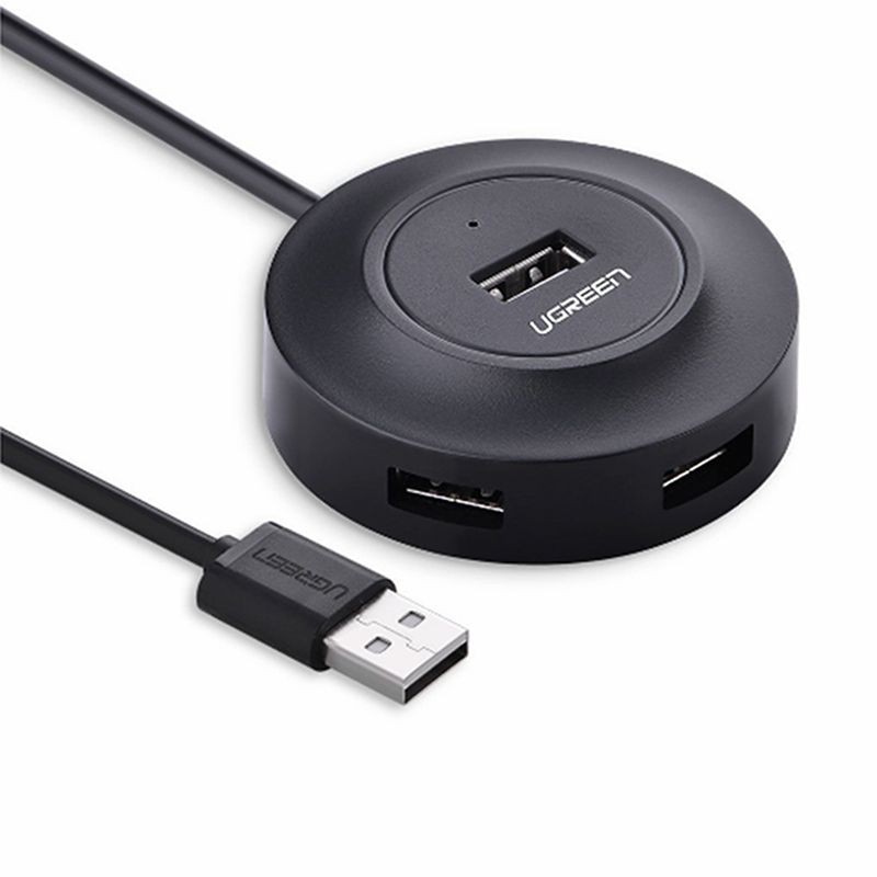  Bộ chia USB 2.0 4 cổng UGREEN 20277 có hỗ trợ nguồn ngoài - dài 80Cm 