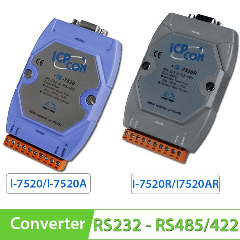 Bộ chuyển đổi RS232 to RS422/RS485 ICPCON I-7520 |  I-7520A | I-7520R | I-7520AR