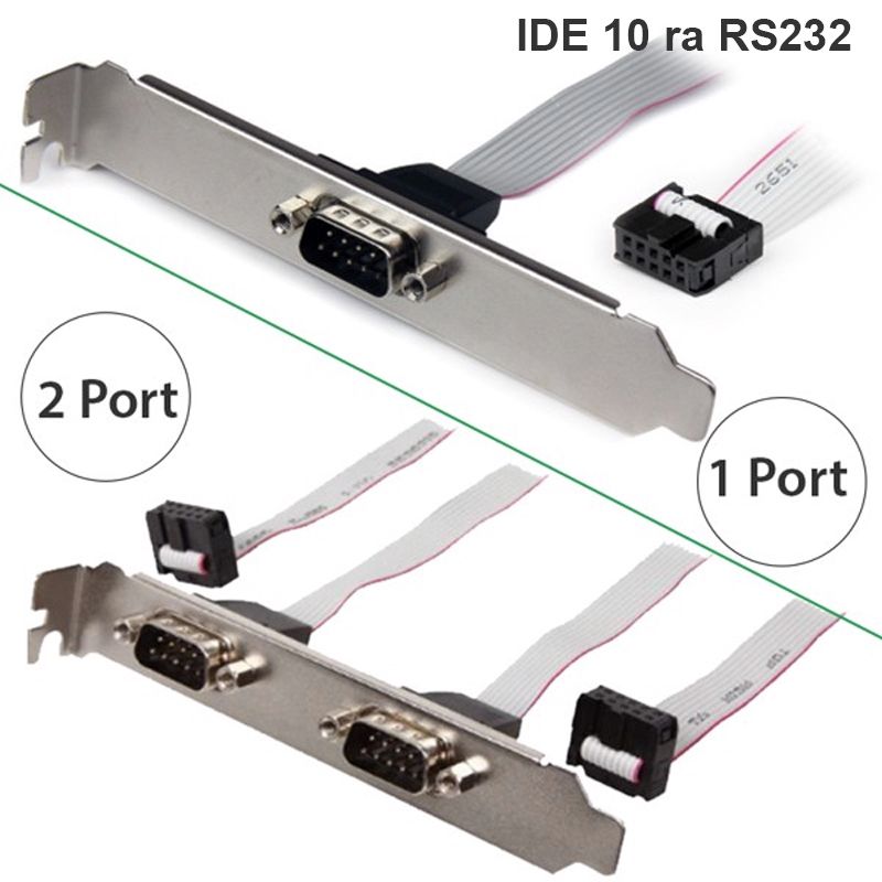  Cáp IDE-10 mainboard mở rộng ra  RS232 1Port  và 2 Port- 0.3m 