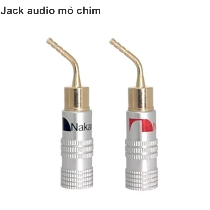 Rắc Audio mỏ chim Nakamichi, rắc Audio cắm mỏ chim cho loa amplifier mạ vàng (1 chiếc)