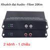 Bộ khuếch đại audio RCA 2 kênh 2 chiều  qua cáp quang 20Km HM-2SA