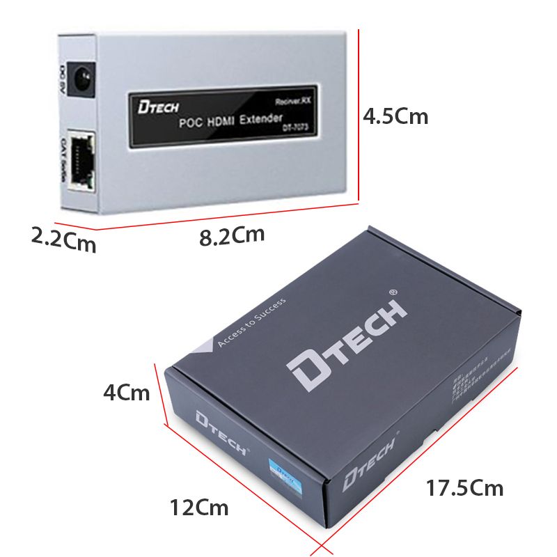  Bộ chuyển đổi và khuếch đại HDMI qua dây mạng LAN 50M Dtech DT-7073 