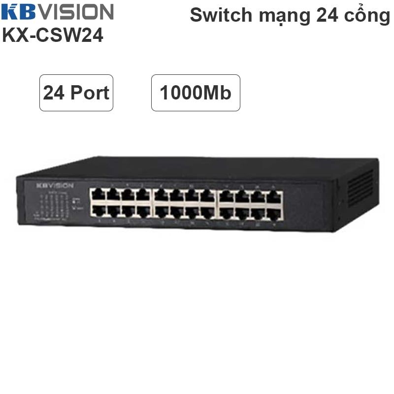  Switch Bộ chia mạng LAN RJ45 24 cổng gigabit KBVISION KX-CSW24 