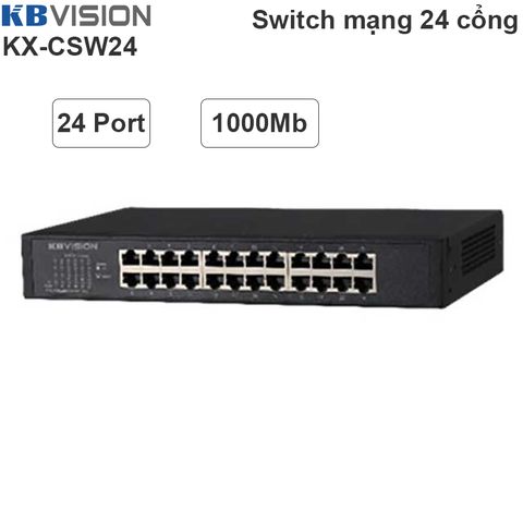 Switch Bộ chia mạng LAN RJ45 24 cổng gigabit KBVISION KX-CSW24