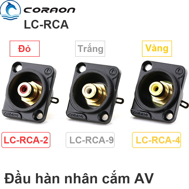 Đầu hàn jack cắm AV RCA Video Female có mặt bắt vít Coraon LC-RCA - 2 4 9