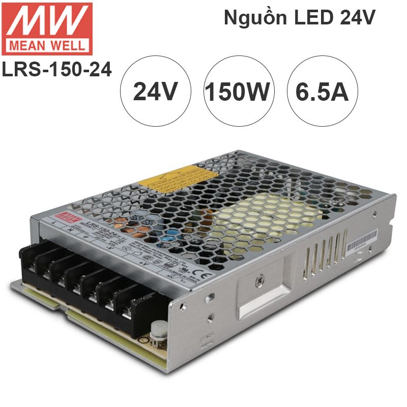 Nguồn DC LED 24V-6.5A 156W Meanwell LRS-150-24