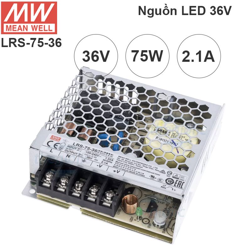 Nguồn tổng DC 36V- 2.1A MeanWell LRS-75-36 75W